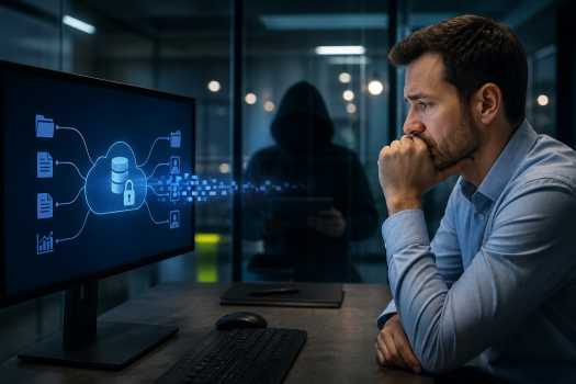 Équipe de cybersécurité analysant l’exposition de données sensibles dans un logiciel métier