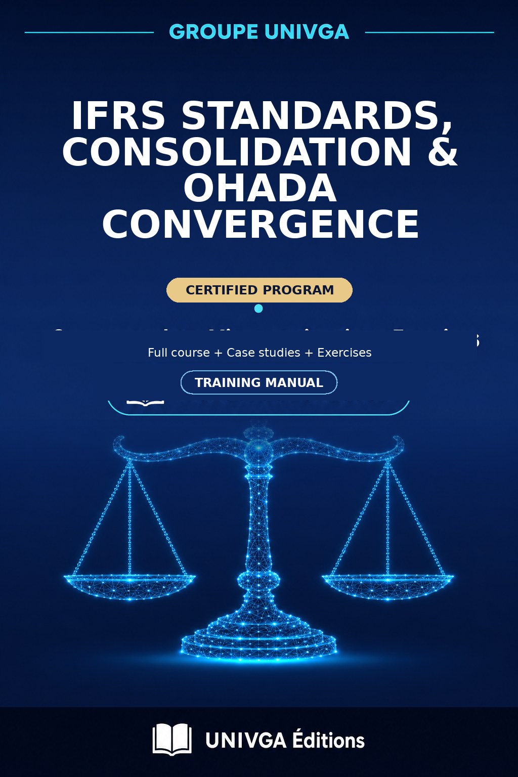 Training manual cover — Professional Certificate in IFRS Standards, Consolidation & OHADA Convergence