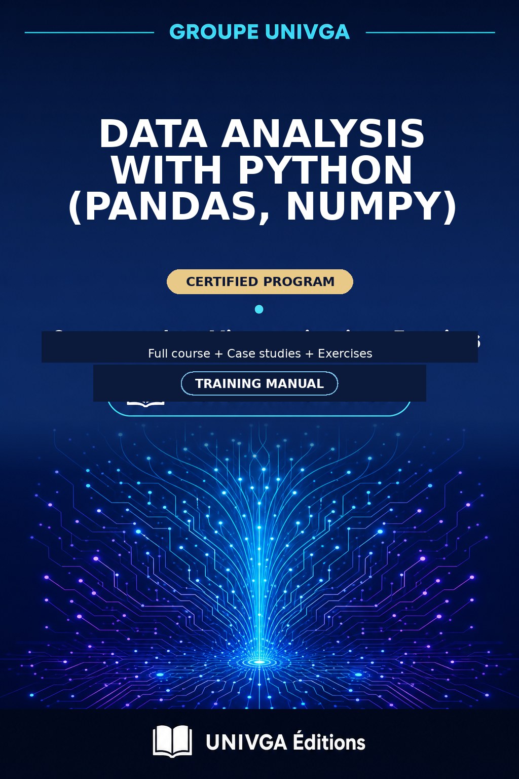 Cover of the training manual — Professional Certificate in Data Analysis with Python (Pandas, NumPy)