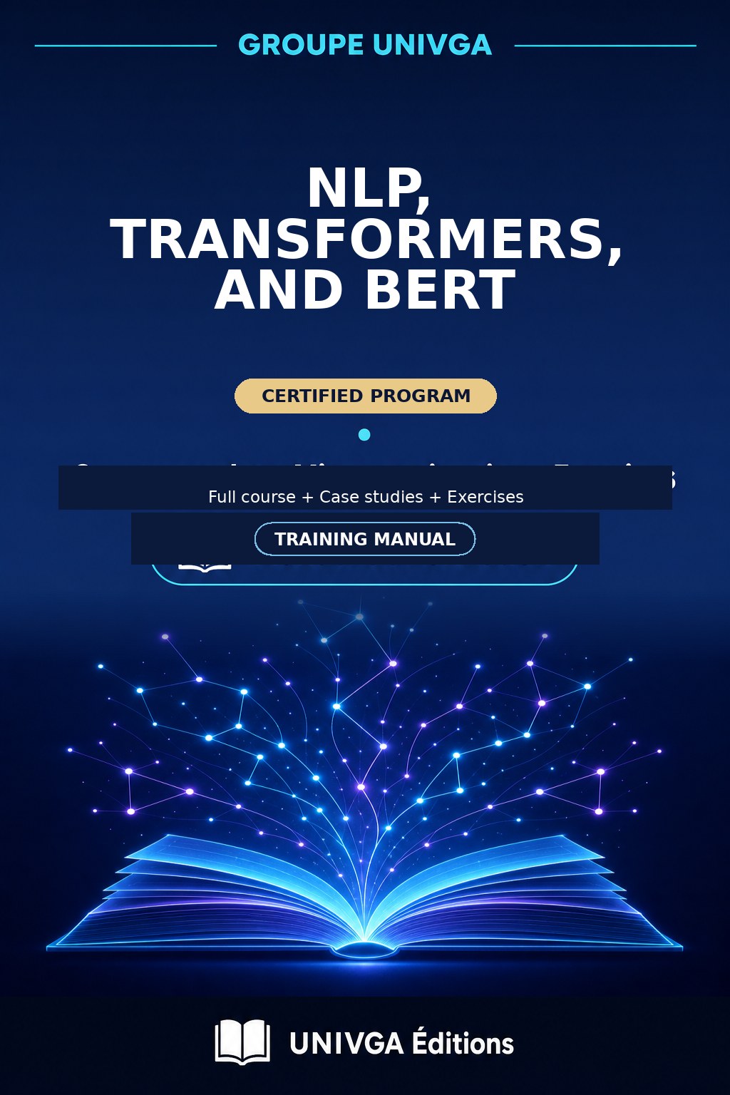 Training manual cover — Professional Certificate in NLP, Transformers and BERT