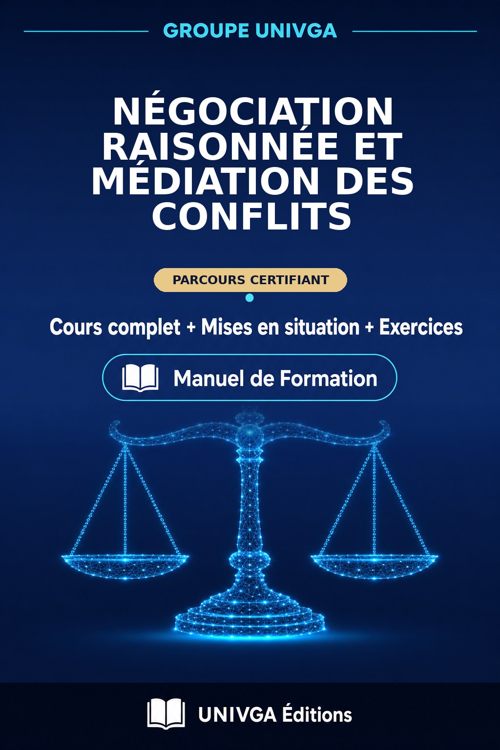 Couverture du manuel — Certificat Professionnel en Négociation Raisonnée et Médiation des Conflits