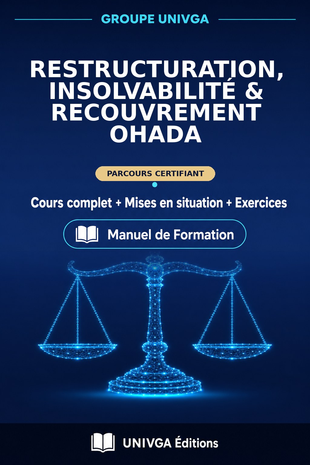 Couverture du manuel — Certificat Professionnel en Restructuration, Insolvabilité & Recouvrement OHADA