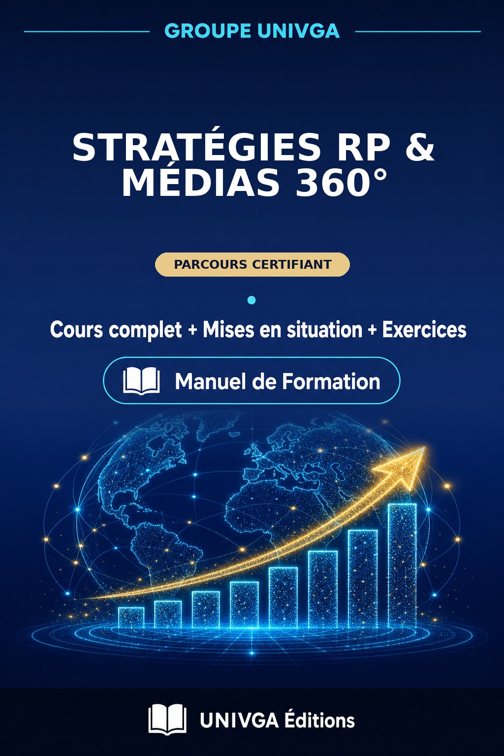 Couverture du manuel — Certificat Professionnel en Stratégies RP & Médias 360°