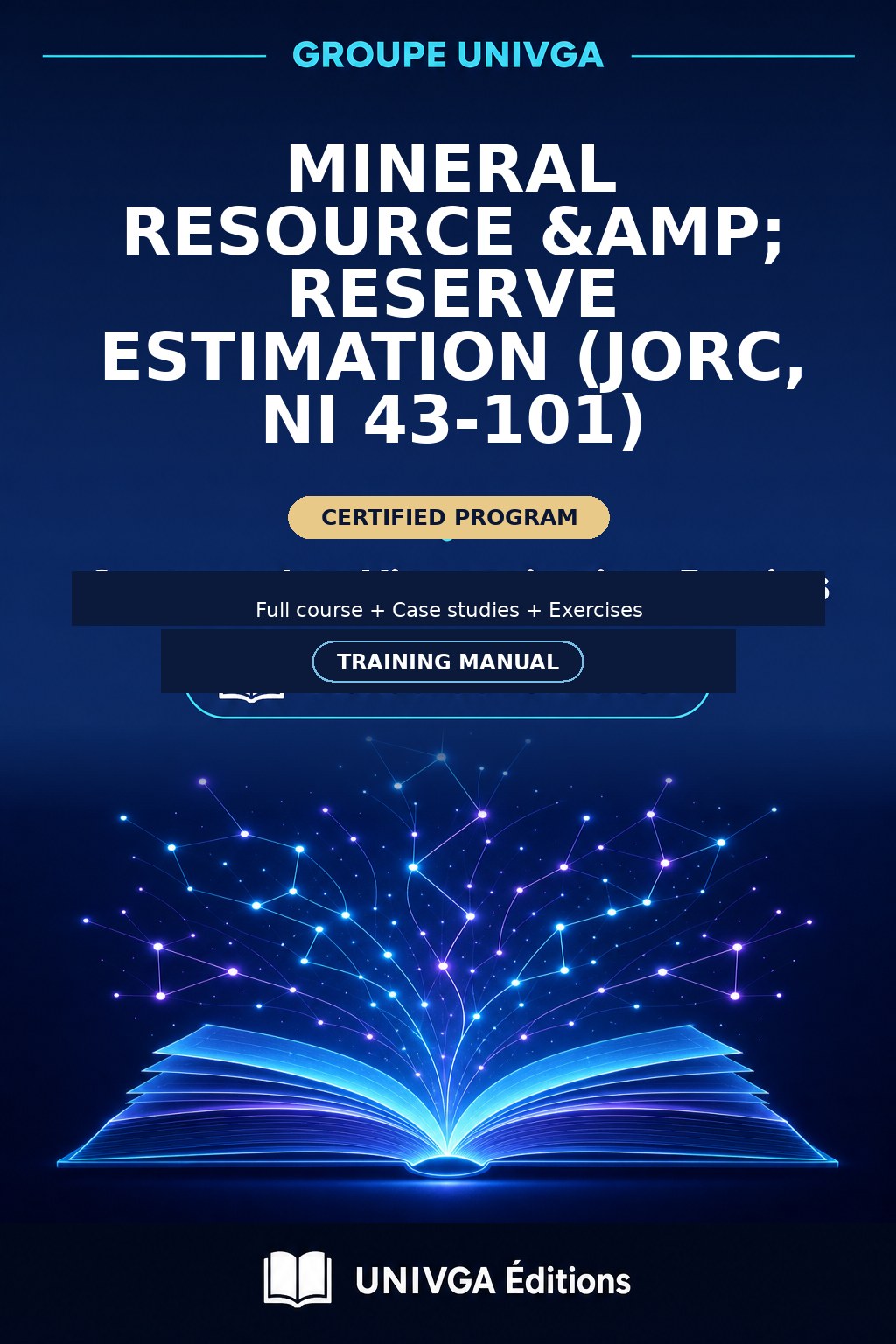 Cover of the training manual — Estimation of Resources & Mineral Reserves (JORC, NI 43-101)