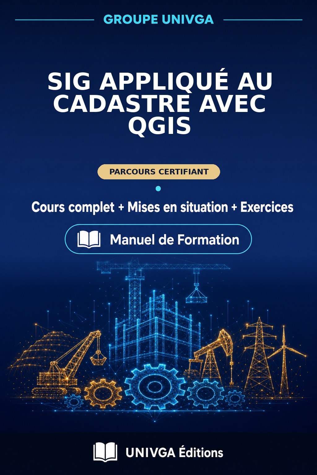 Couverture du manuel — SIG appliqué au cadastre avec QGIS