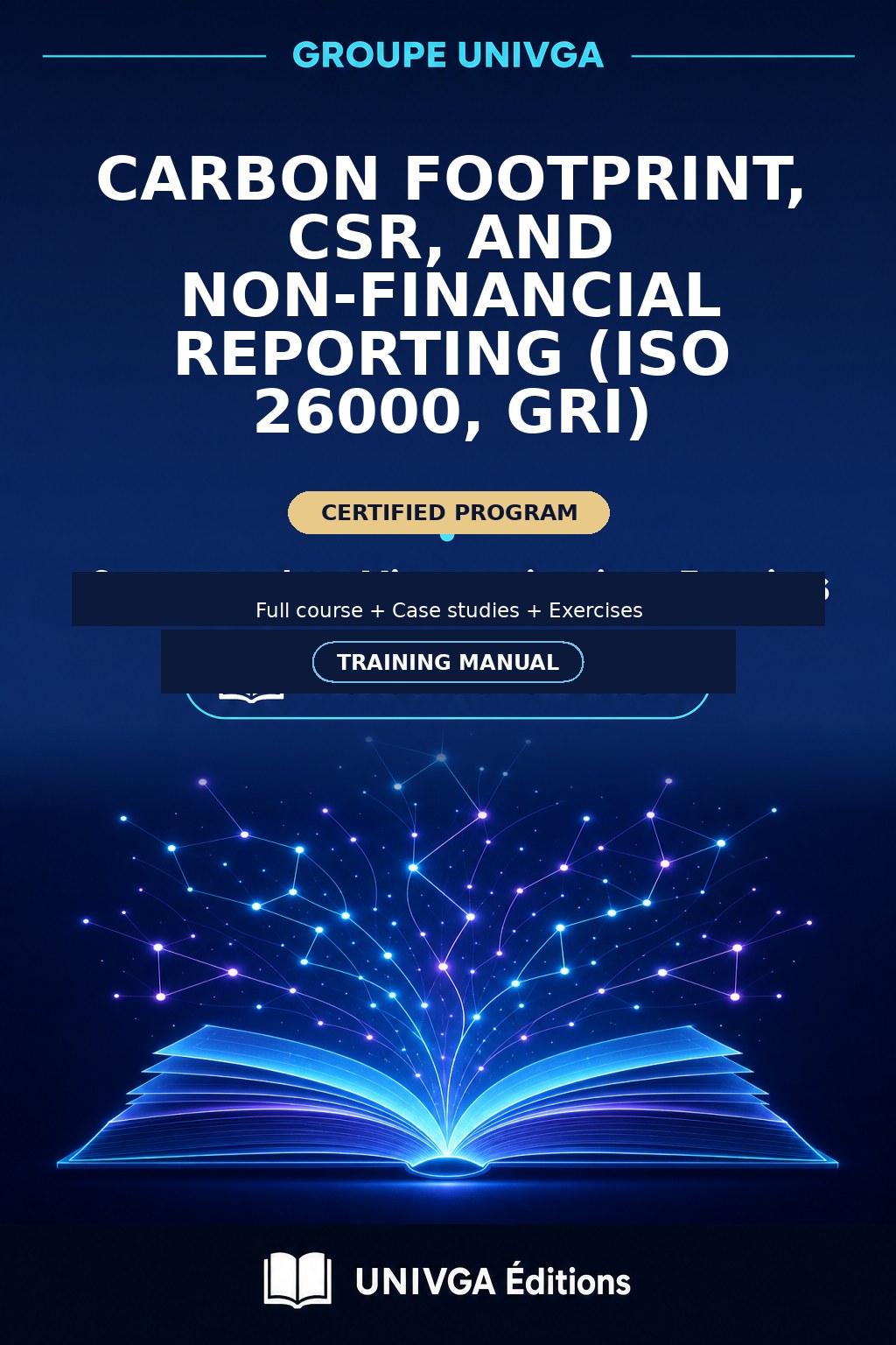 Cover of the training manual — Carbon Footprint, CSR and Non-Financial Reporting (ISO 26000, GRI)