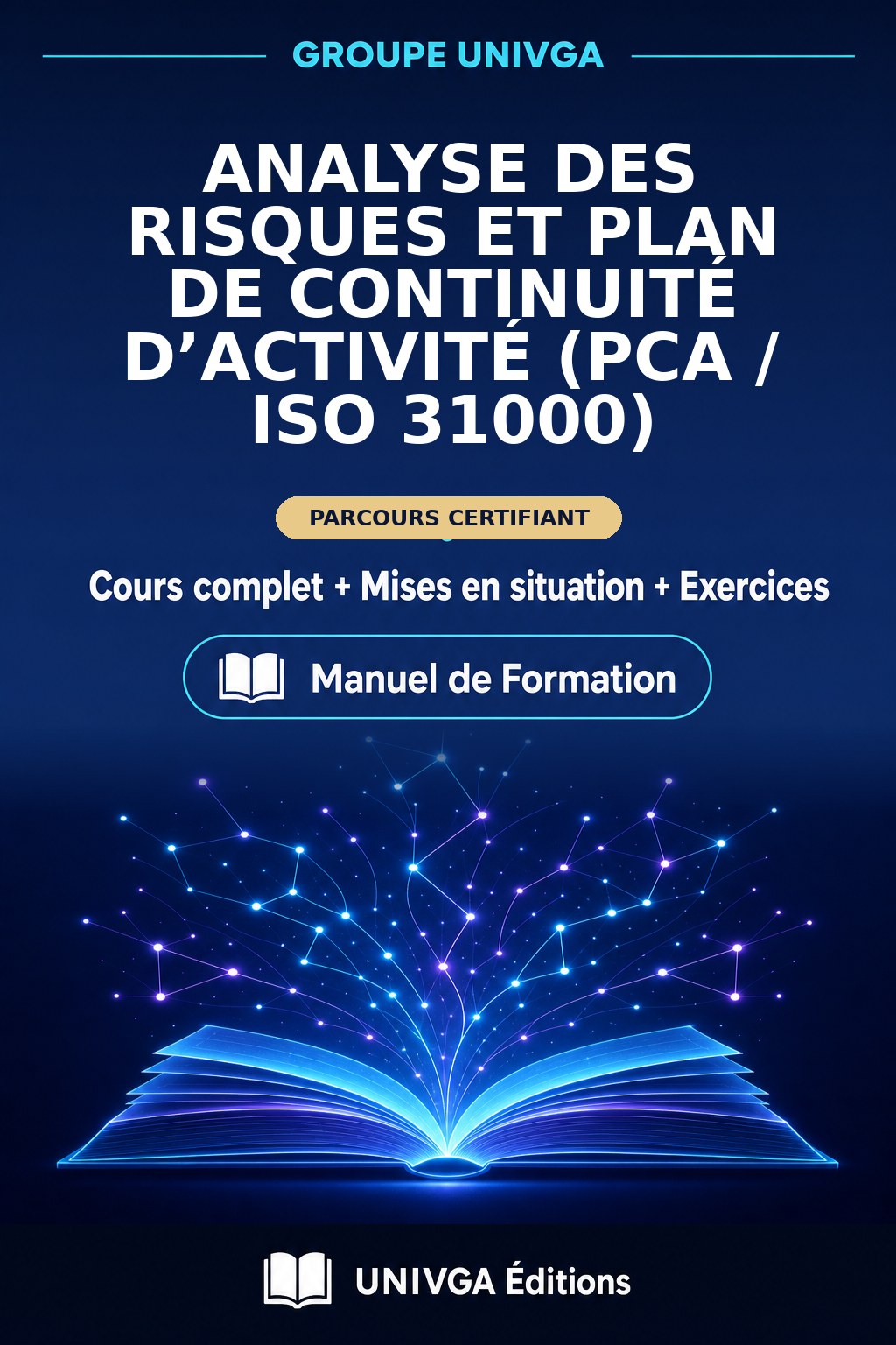 Couverture du manuel — Analyse des risques et plan de continuité d’activité (PCA / ISO 31000)