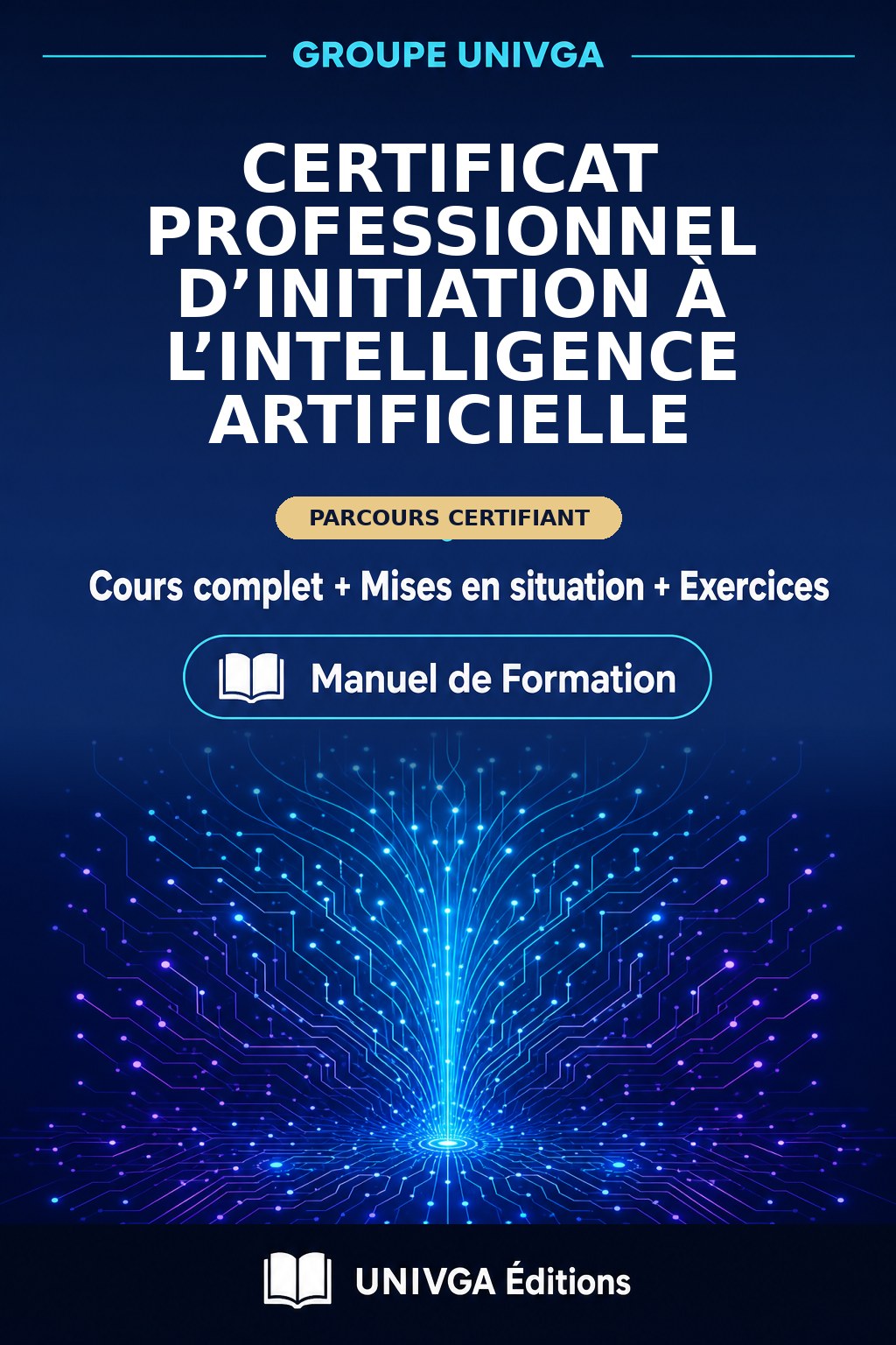 Couverture du manuel de formation — Certificat professionnel d’initiation à l’Intelligence Artificielle
