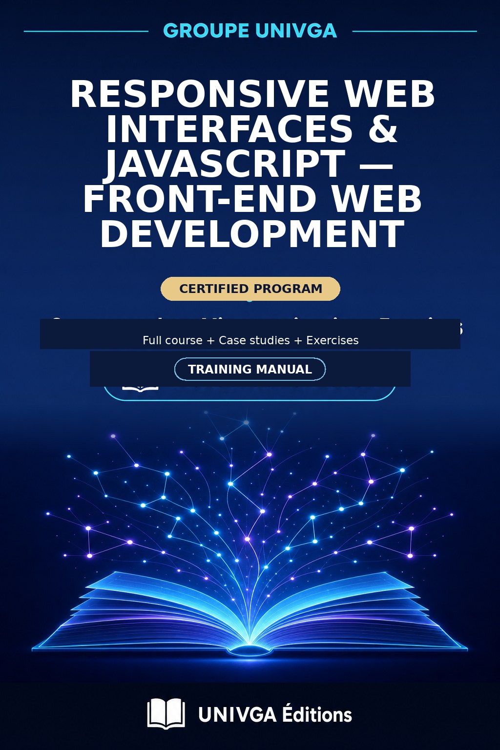 Training manual cover — Professional Certificate in Responsive Web Interfaces & JavaScript — Front-End Web Development