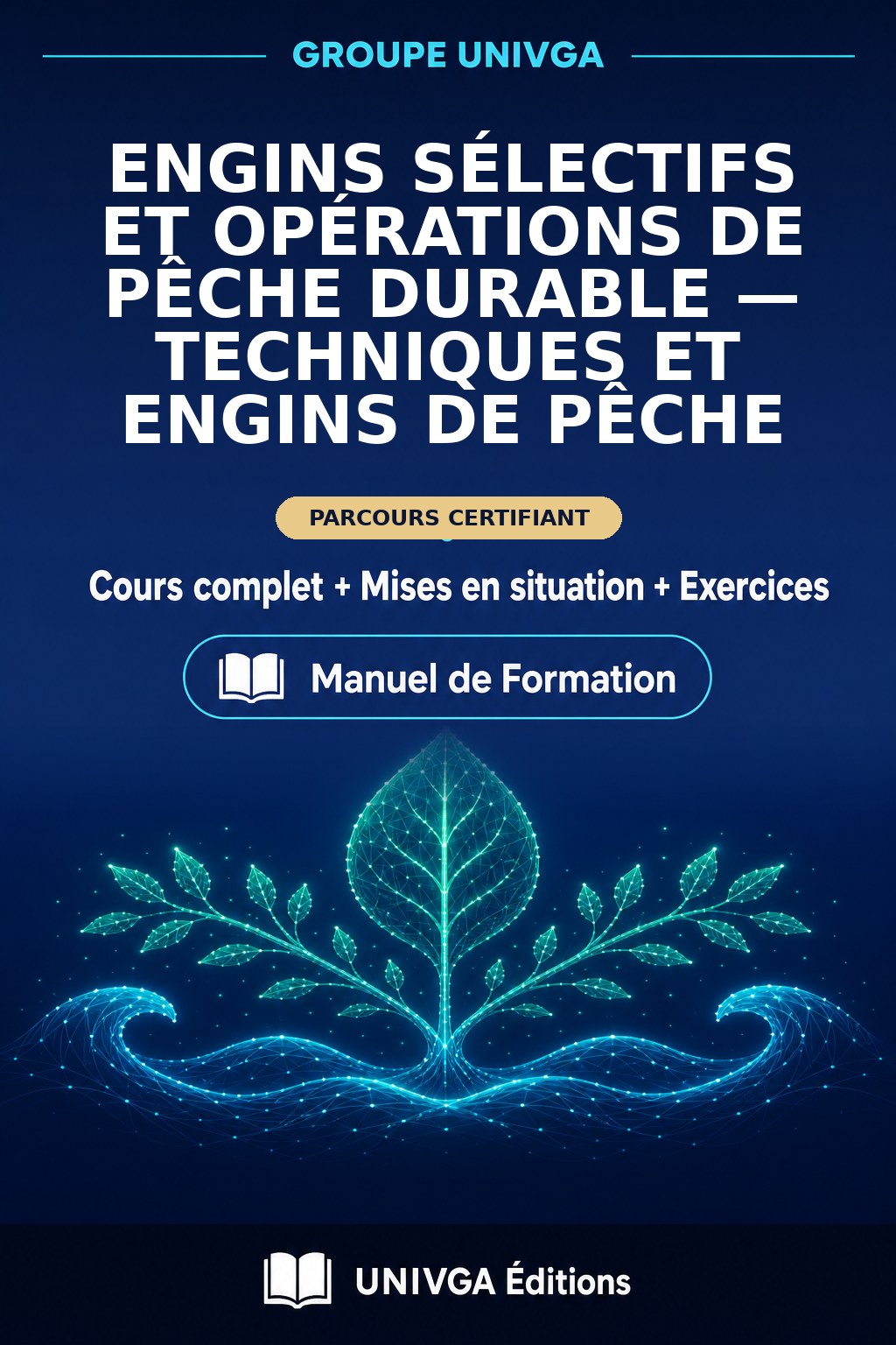 Couverture du manuel — Certificat Professionnel en Engins Sélectifs et Opérations de Pêche Durable — Techniques et Engins de Pêche
