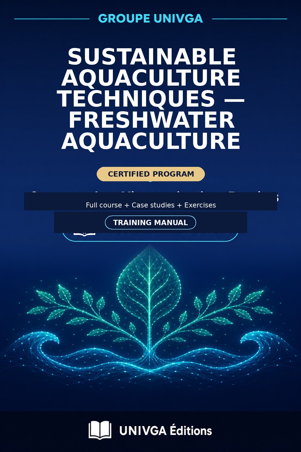 Cover of the training manual — Professional Certificate in Sustainable Aquaculture Techniques — Freshwater Aquaculture