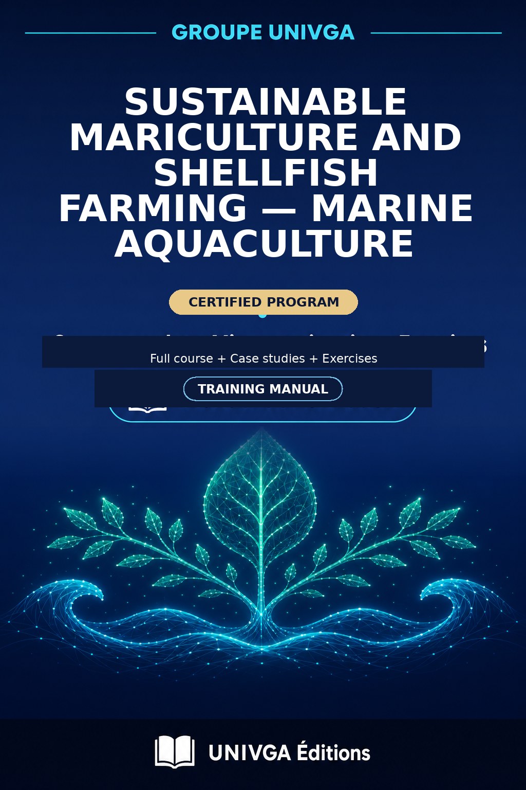 Cover of the training manual — Professional Certificate in Sustainable Mariculture and Shellfish Farming — Marine Aquaculture