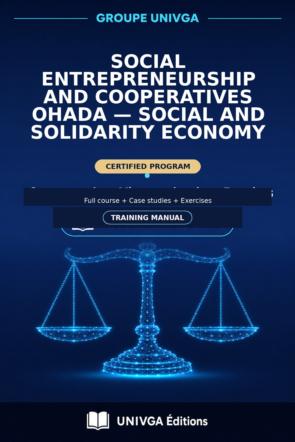 Cover of the training manual — Professional Certificate in Social Entrepreneurship and OHADA Cooperatives — Social and Solidarity Economy