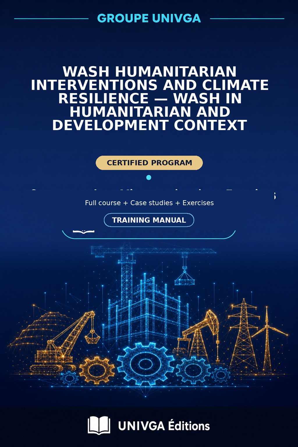 Cover of the training manual — Professional Certificate in WASH Humanitarian Interventions and Climate Resilience — WASH in Humanitarian and Development Contexts