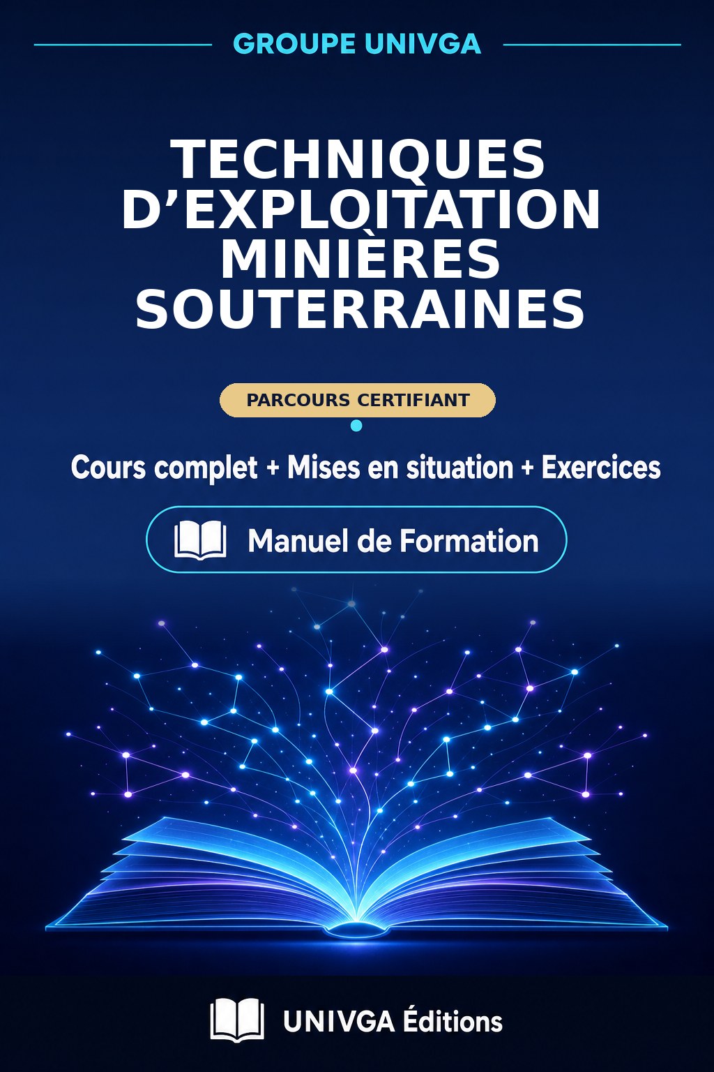 Couverture du manuel de formation — Certificat Professionnel en Techniques d’Exploitation Minières Souterraines