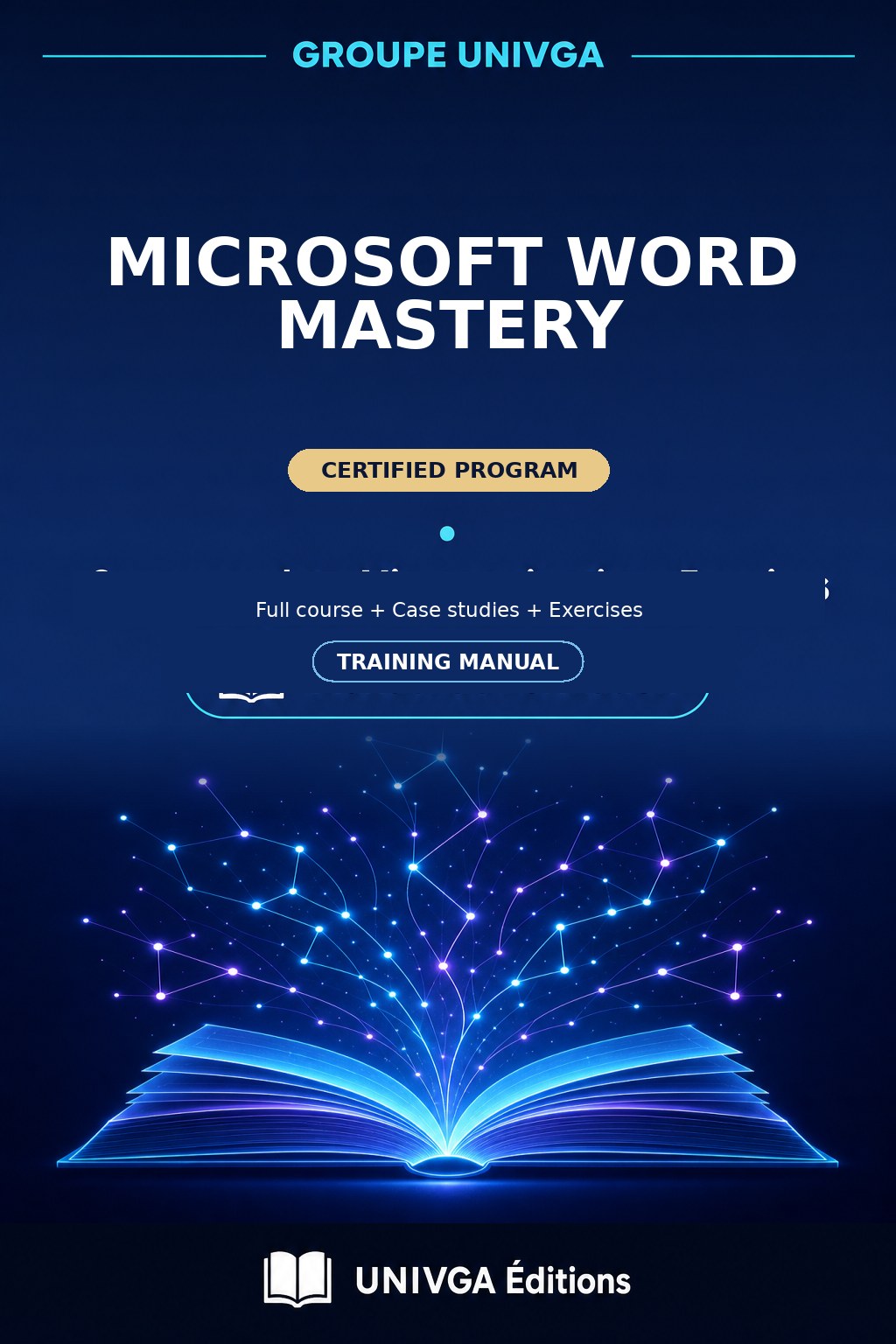 Cover of the training manual — Professional Certificate in Mastering Microsoft Word