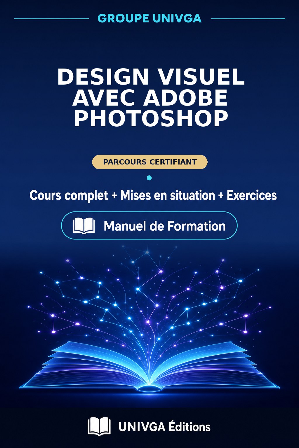 Couverture du manuel — Certificat Professionnel en Design visuel avec Adobe Photoshop