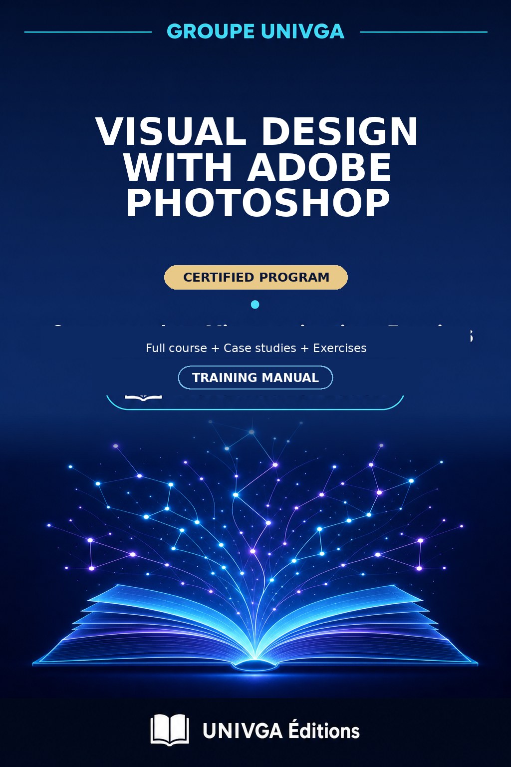 Cover of the training manual — Professional Certificate in Visual Design with Adobe Photoshop