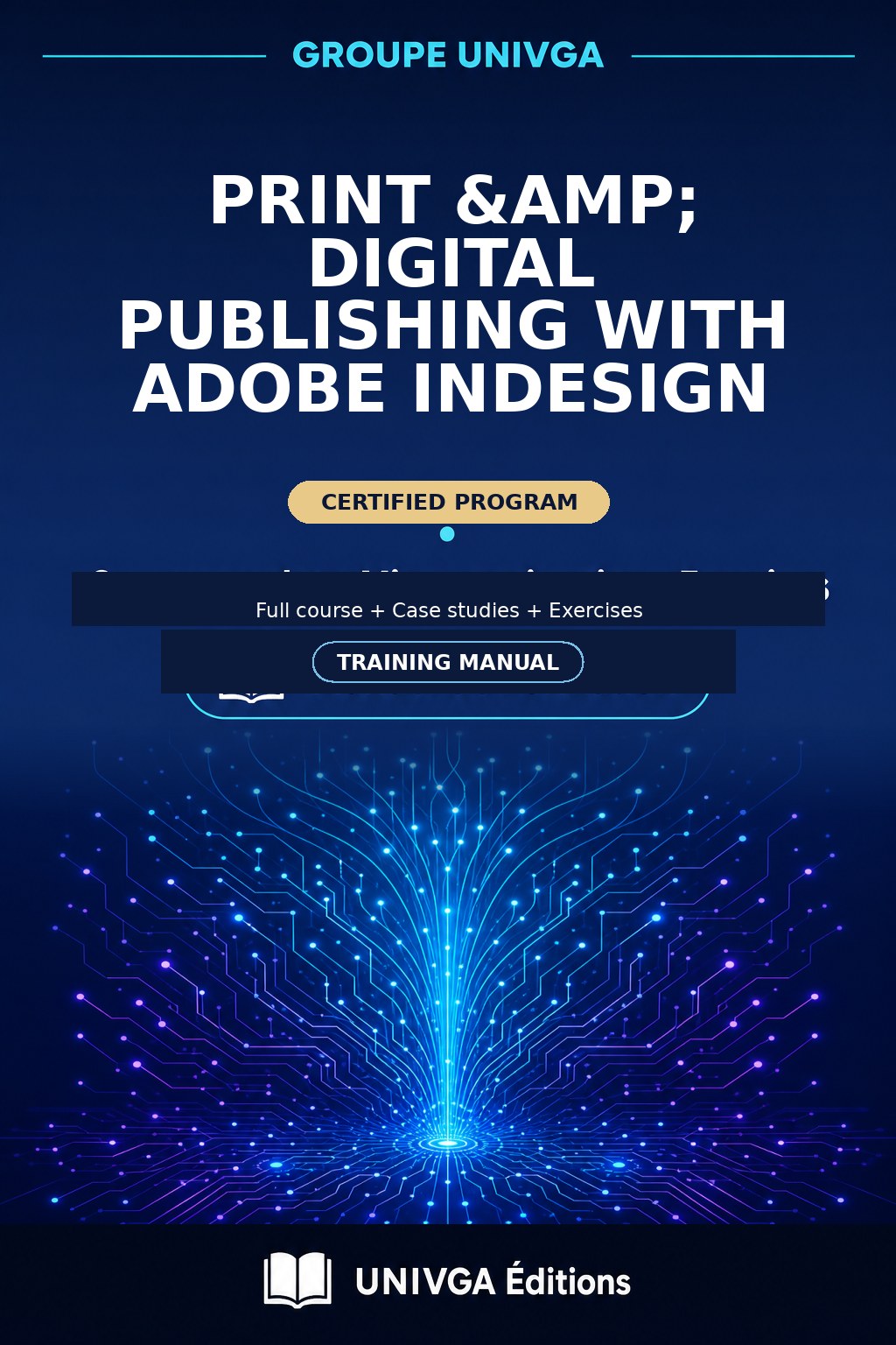Cover of the training manual — Professional Certificate in Print & Digital Publishing with Adobe InDesign