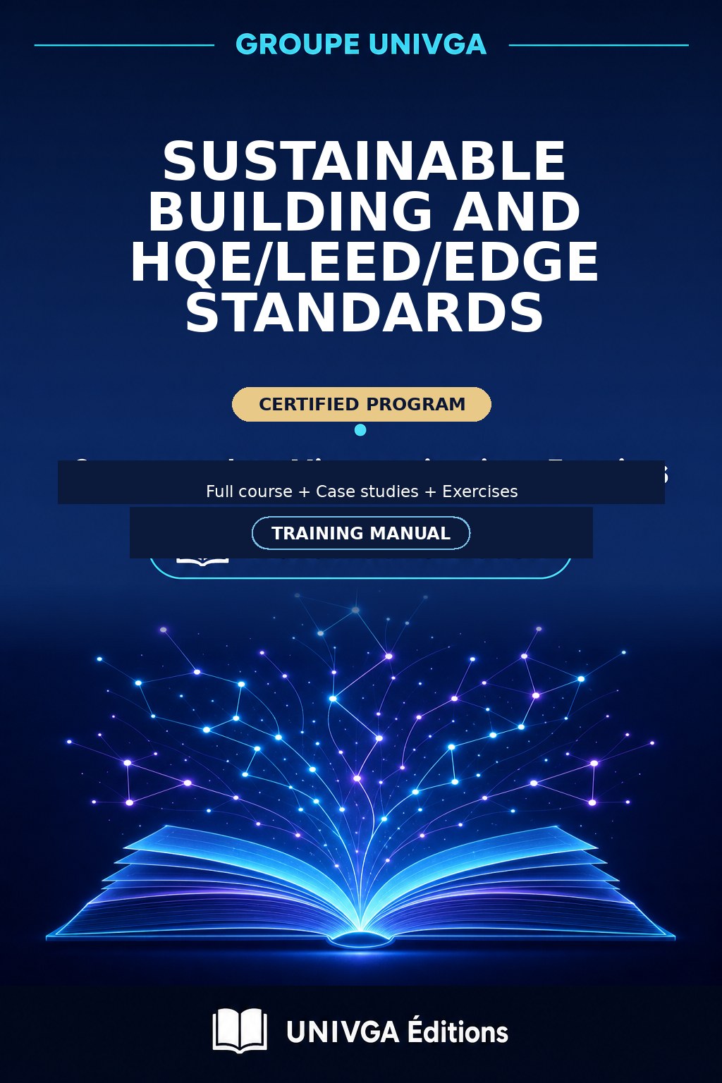 Cover of the manual — Professional Certificate in Sustainable Building and HQE/LEED/EDGE Standards
